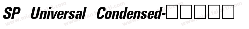 SP Universal Condensed字体转换